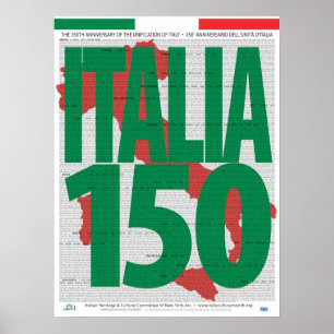 150e Jubileum Unificatie van Italië Poster