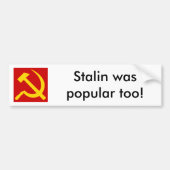 150px-Hammer_and_sikkelle.svg, Stalin was populair Bumpersticker (Voorkant)