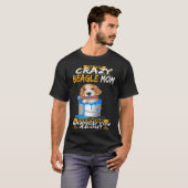 151 Ik ben de Crazy Beagle Mam T-shirt (Voorkant volledig)