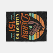 151e paardenrace derby dag viert 151 jaar fleece deken (Voorkant (Horizontaal))