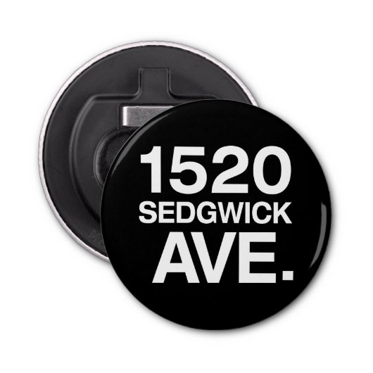 1520 SEDGWICK AVE. BUTTON FLESOPENER (Voorkant)