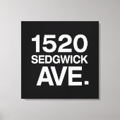 1520 SEDGWICK AVE. CANVAS AFDRUK (Voorkant)