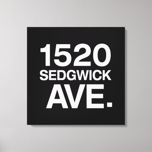 1520 SEDGWICK AVE. CANVAS AFDRUK (Voorkant)