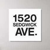 1520 SEDGWICK AVE. CANVAS AFDRUK (Voorkant)