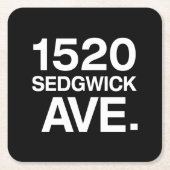 1520 SEDGWICK AVE. KARTONNEN ONDERZETTERS (Voorkant)