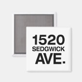 1520 SEDGWICK AVE. MAGNEET (Voorkant / Achterkant)