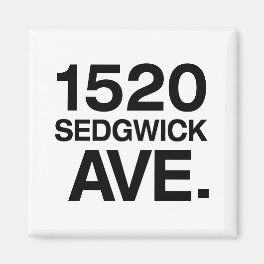 1520 SEDGWICK AVE. MAGNEET (Voorkant)
