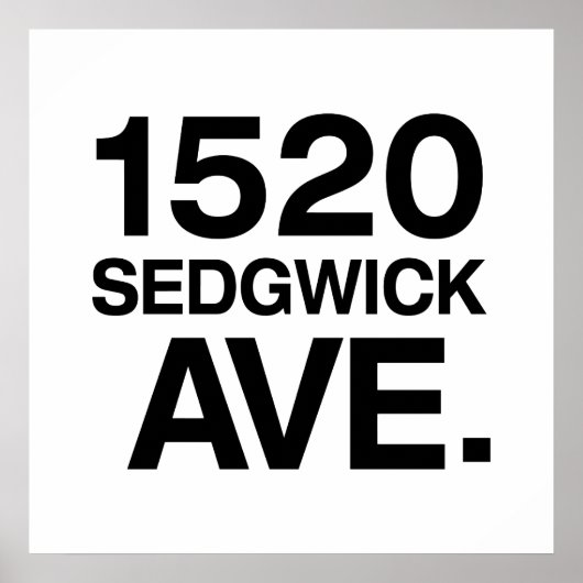 1520 SEDGWICK AVE. POSTER (Voorkant)