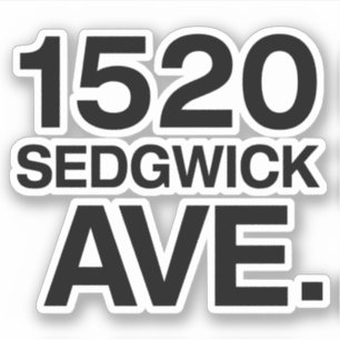 1520 SEDGWICK AVE. STICKER
