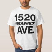 1520 SEDGWICK AVE. T-SHIRT (Voorkant)