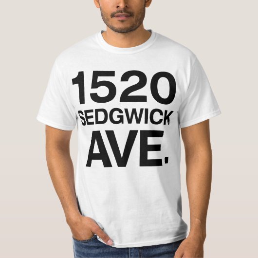 1520 SEDGWICK AVE. T-SHIRT (Voorkant)