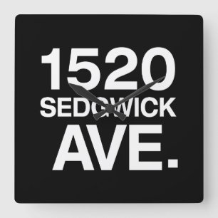 1520 SEDGWICK AVE. VIERKANTE KLOK