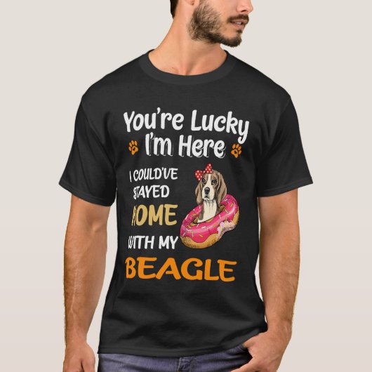 152 U hebt geluk met mijn Beagle T-shirt (Voorkant)