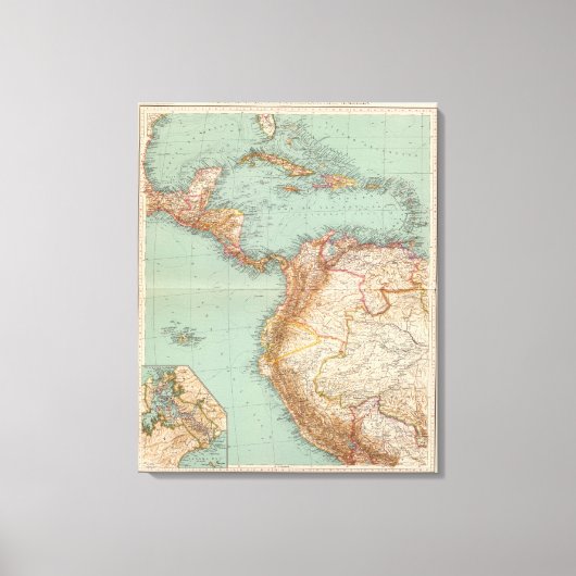 15354 Midden-Amerika, Colombia Canvas Afdruk (Voorkant)