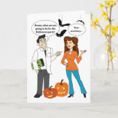 #153 Halloween feest Kaart (Gele Bloem)