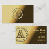[154] AA Monogram [Goud] Visitekaartje (Voorkant / Achterkant)