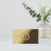[154] AA Monogram [Goud] Visitekaartje (Staand voorkant)