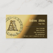 [154] AA Monogram [Goud] Visitekaartje (Achterkant)