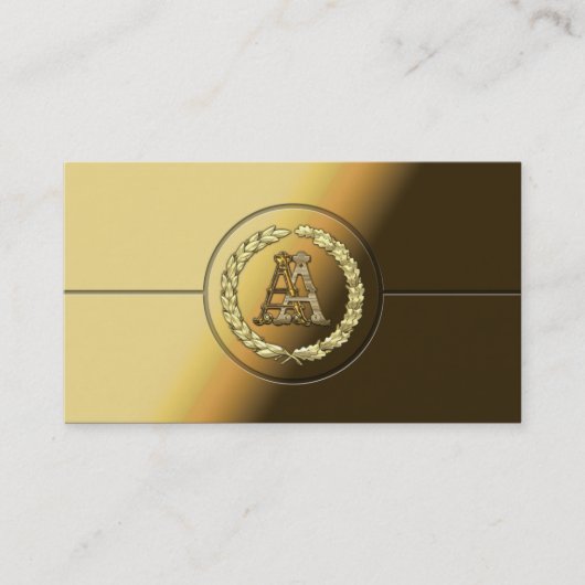 [154] AA Monogram [Goud] Visitekaartje (Voorkant)