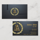 [154] AA Monogram [Goud] Visitekaartje (Voorkant / Achterkant)