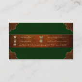 [154] AA Monogram [Messing + leer] Visitekaartje (Achterkant)