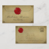 [154] AA-monogram [wasverzegeling] Visitekaartje (Voorkant / Achterkant)