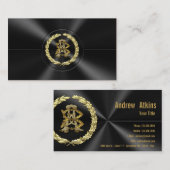 [154] AB & BA Monogram [Goud] Visitekaartje (Voorkant / Achterkant)