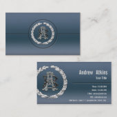 [154] AB & BA Silver Monogram Visitekaartje (Voorkant / Achterkant)