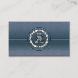 [154] AB & BA Silver Monogram Visitekaartje