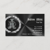 [154] AD & DA Monogram [Zilver] Visitekaartje (Achterkant)