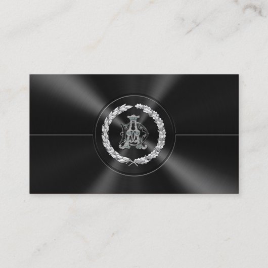 [154] AD & DA Monogram [Zilver] Visitekaartje (Voorkant)
