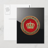 [154] België: Prins-Princess King-Queen Crown Briefkaart (Voorkant / Achterkant)