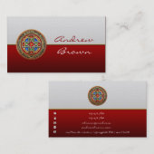 [154] Celtic Cross [Gold+Enamel] Visitekaartje (Voorkant / Achterkant)