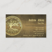 [154] Celtische boom of Life [Gold] Visitekaartje (Achterkant)