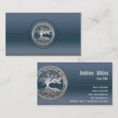 [154] Celtische boom of Life [Zilver] Visitekaartje (Voorkant / Achterkant)