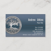 [154] Celtische boom of Life [Zilver] Visitekaartje (Achterkant)