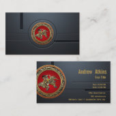 [154] Hokusai - Shoki Riding Shishi Lion Visitekaartje (Voorkant / Achterkant)