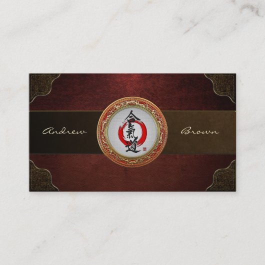 [154] Japanse kalligrafie - Aikido Visitekaartje (Voorkant)