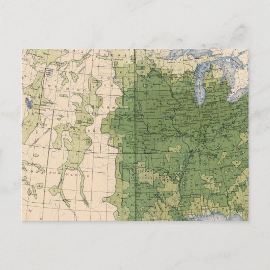 154 Korn/vierkante mijl Briefkaart (Voorkant)