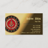 [154] Masonic Square and Compass [3rd Degree] Visitekaartje (Achterkant)