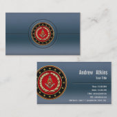 [154] Masonic Square and Compass [3rd Degree] Visitekaartje (Voorkant / Achterkant)