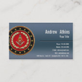 [154] Masonic Square and Compass [3rd Degree] Visitekaartje (Achterkant)