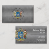 [154] Oekraïne: Voorgesteld wapenschild Visitekaartje (Voorkant / Achterkant)