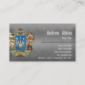 [154] Oekraïne: Voorgesteld wapenschild Visitekaartje (Achterkant)