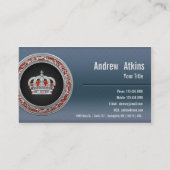 [154] Prince-Princess King-Queen Crown [Zilver] Visitekaartje (Achterkant)