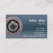 [154] Serpent God Quetzalcoatl [Zilver] Visitekaartje (Achterkant)