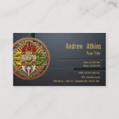 [154] Tibetan Double Dorje Mandala Visitekaartje (Achterkant)