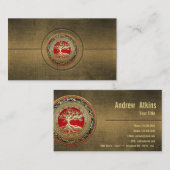 [154] Treasure Trove: Celtic Tree of Life [Gold] Visitekaartje (Voorkant / Achterkant)