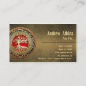 [154] Treasure Trove: Celtic Tree of Life [Gold] Visitekaartje (Achterkant)