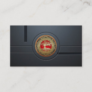 [154] Treasure Trove: Celtic Tree of Life [Gold] Visitekaartje